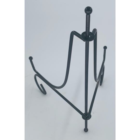 Plate Stand Easel Metal Black 6 Inches Tall 5" Wide 5" Spread Painting Display - Picture 2 of 7